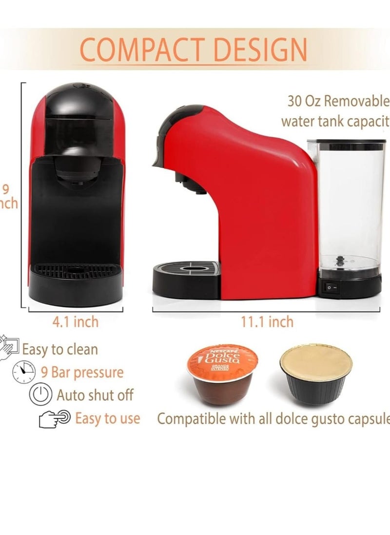 Generic - Dolce Gusto Coffee Machine - Hot/Cold Brew Capsule Espresso Maker, Compatible with Nespresso, 3 in 1 Capsule Coffee Machine for Nespresso, Dolce Gusto Coffee - Image 1