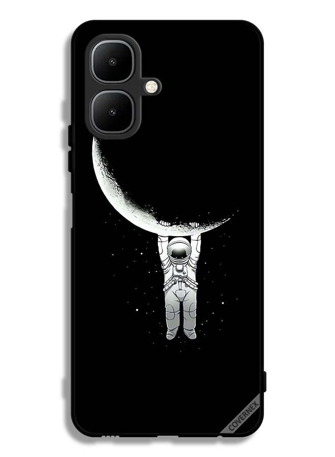 Covernex Tecno Pop 10 Protective Case Cover Astronaut Hanging On Moon Photographic Print