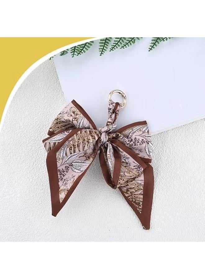Silky Satin Bow Key Chain for Women Handbags Purse Bowknot Keychain for Ladies Bag Pendant - Image 2