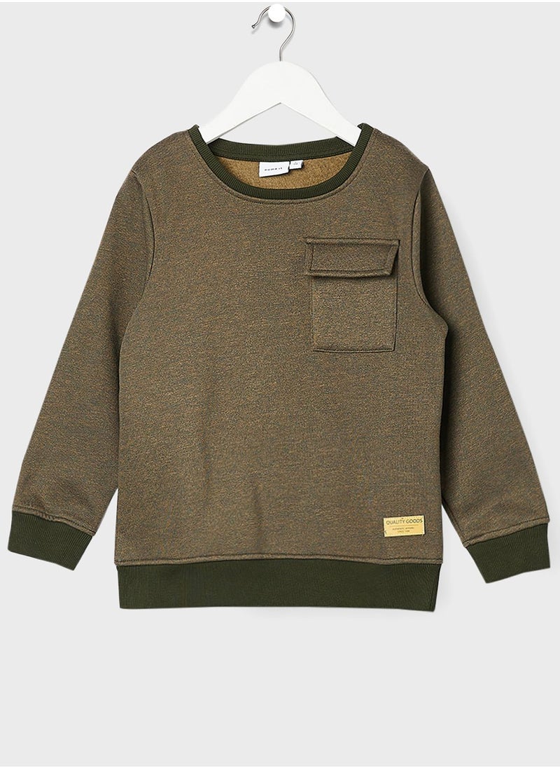 NAME IT - Kids Patch Pocket Sweatshirt - Image 1