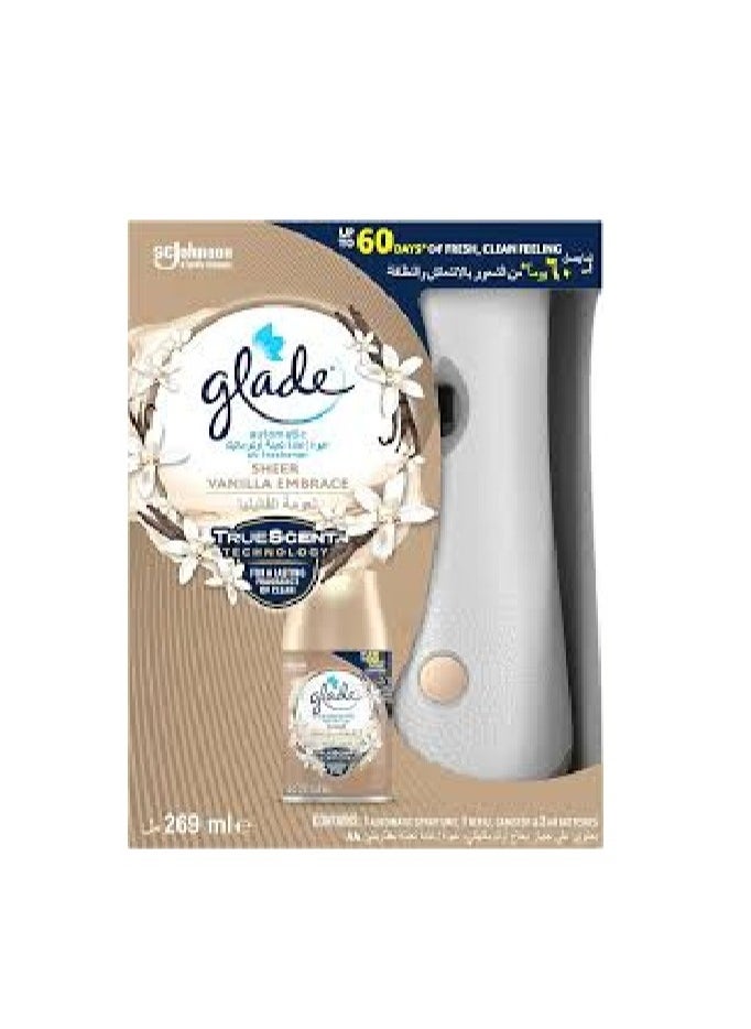 Glade - Automatic Air Freshener + Glade Air Freshener Refill, Vanilla Softness, 269 ml + 300 ml Vanilla Softness - Image 1