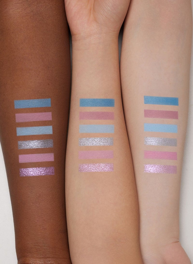 Flower Knows Shell's Jewel Eyeshadow Palette – 6 Pastel & Aqua Shades with Matte and Shimmer – 02 Mermaid’s Tears - Image 4