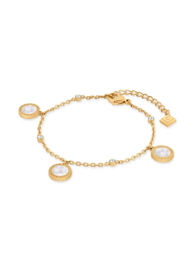 غاي لاروش Garance Gold-Plated Bracelet with Mother of Pearl & Crystals