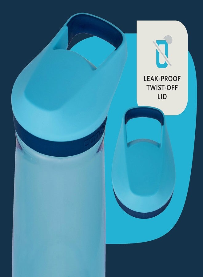 Contigo Kids’ Micah Water Bottle with Leak-Proof Lid, 20oz, Blue Raspberry/Blueberry - Image 2