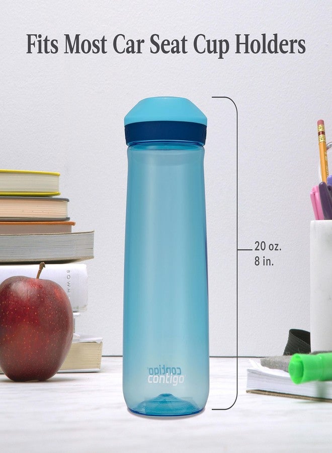 Contigo Kids’ Micah Water Bottle with Leak-Proof Lid, 20oz, Blue Raspberry/Blueberry - Image 4