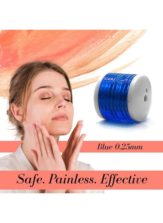 Epyz 540 Needles Skin Derma Roller Microneedling Instrument For Face Acne Beard Hair Loss And Hair Growth With Storage Case (0.25 Transparent Blue) (1 Unit) - Image 5