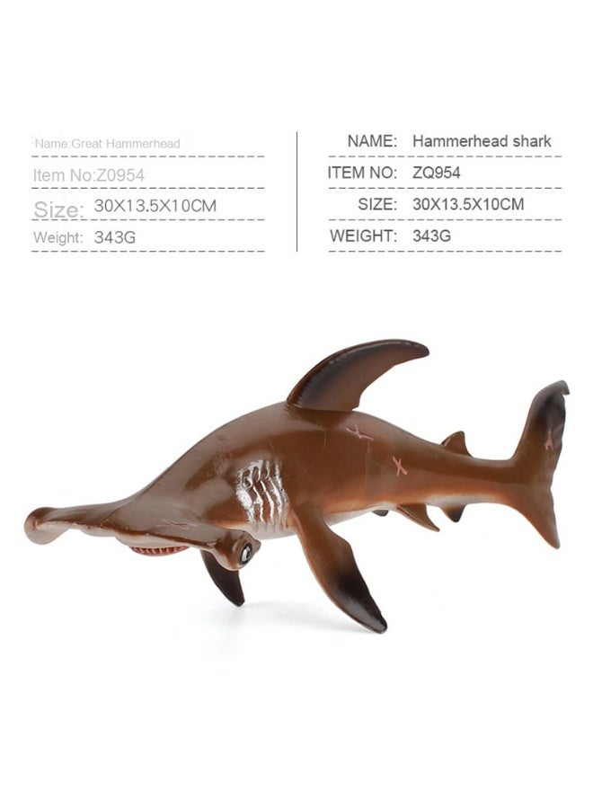 NIBEMINENT Children's Cognitive Underwater Shark Model - Realistic Hammerhead Shark Series