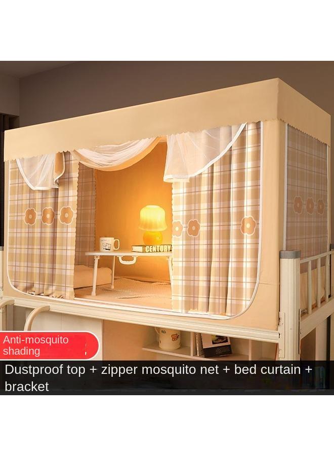 Bluejw Bracket Bed Curtain Shading Curtain Integrated Dormitory Mosquito Net 2023 With Winding Curtain Upper And Lower Burds High And Low Burds Student Burds - Image 1
