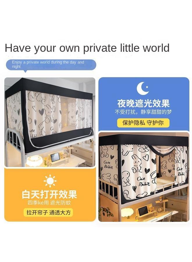 Bluejw Bracket Bed Curtain Shading Curtain Integrated Dormitory Mosquito Net 2023 With Winding Curtain Upper And Lower Burds High And Low Burds Student Burds - Image 3