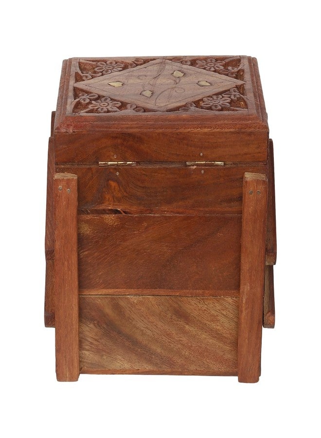 CRAFTHUT Wooden Jewelry Organizer Box with 3 Drawers – Elegant Storage for Rings, Earrings, Necklaces & Bracelets (5 x 3.5 x 7.5 Inches) - Image 5