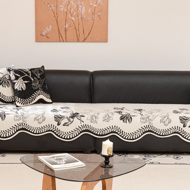 French Special-Shaped Sofa Cushion Cover Cloth For Four Seasons Universal High-Grade Fixed Non-Slip Straight Row Cushion - Image 3