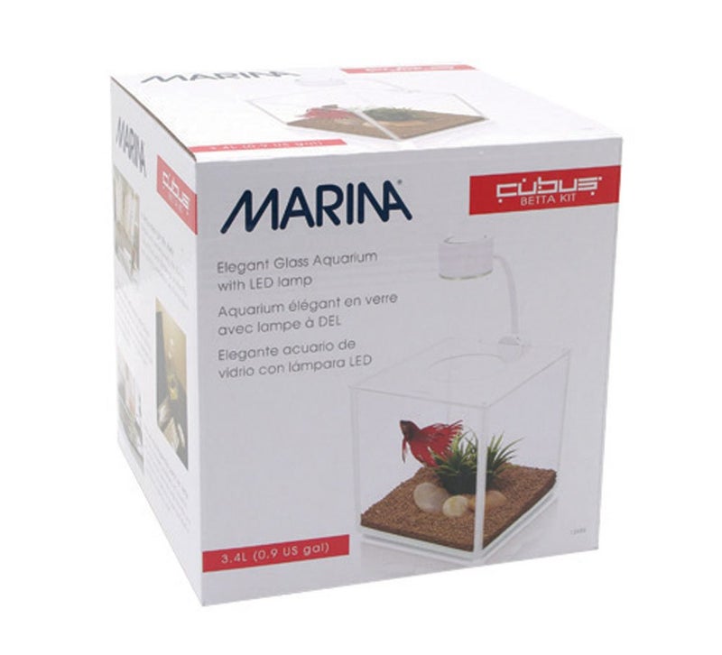 Marina CUBUS Glass Betta Kit â€“ Elegant Glass Aquarium for Homes or Offices - Image 2