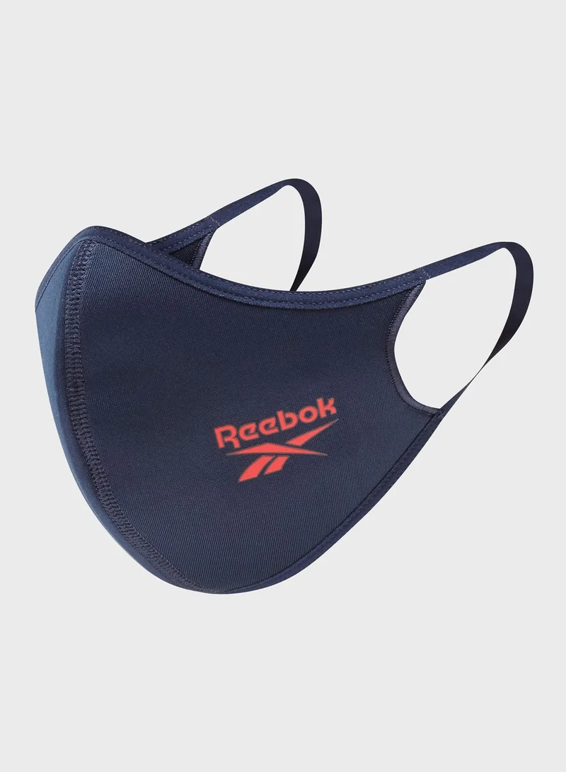 Reebok 3 Pack Logo Face Mask