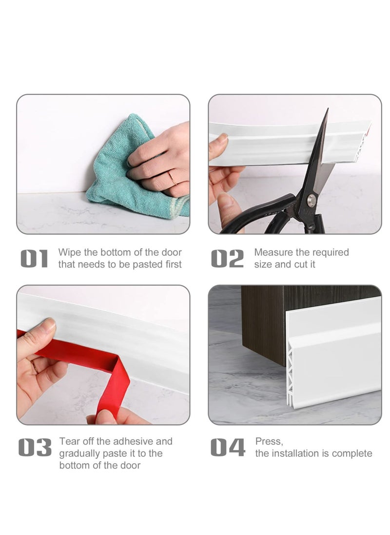 Y&D - Door Draft Stopper for Bottom of Weather Stripping Seal Strip Interior Against Drafts Dust Noise Animals 1M - Image 1