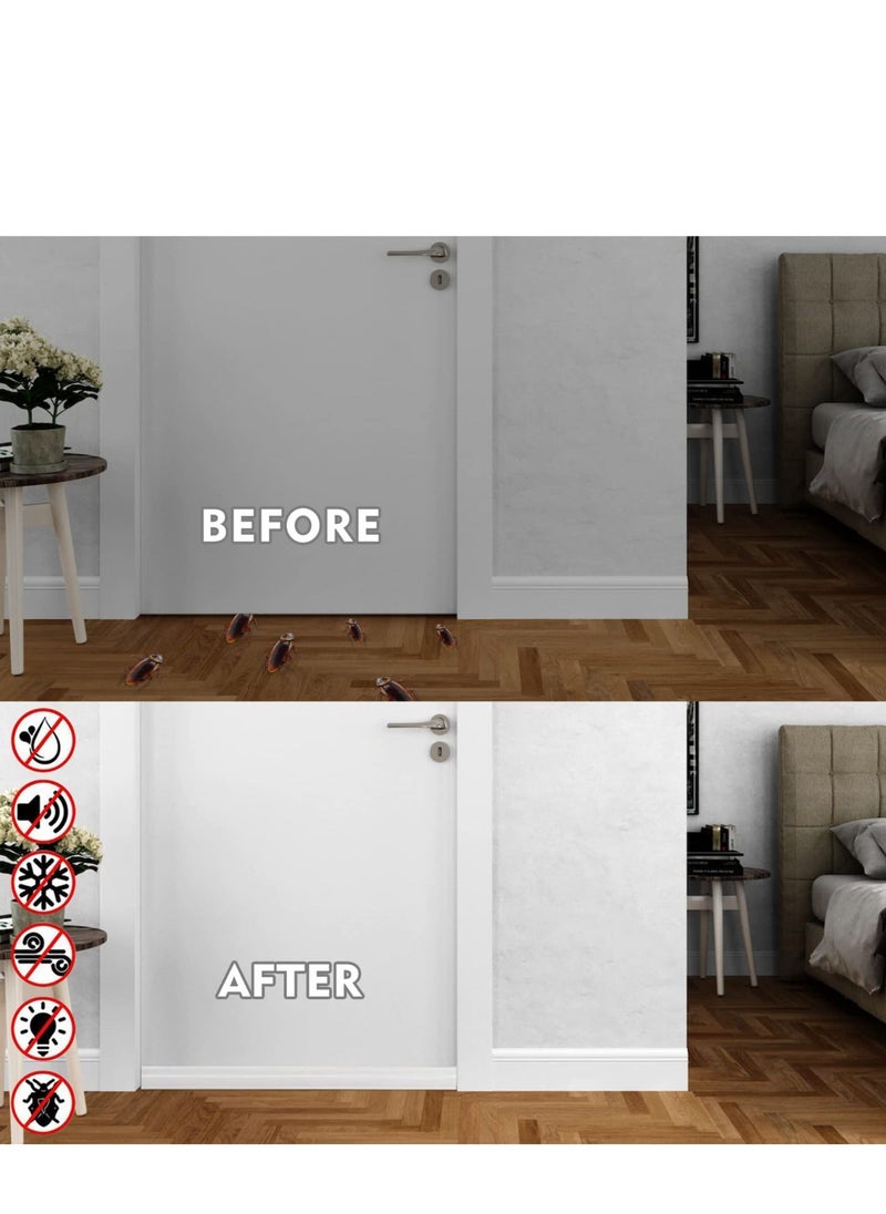 Y&D - Door Draft Stopper for Bottom of Weather Stripping Seal Strip Interior Against Drafts Dust Noise Animals 1M - Image 1