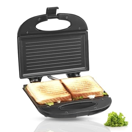 Urban Chef Sandwich Maker | 1 Year Warranty | Grill and Toast Electric, Grill Sandwich Maker, Toaster Griller, Sandwich Toaster, Thermostat Knob (750W, Black) - Image 1