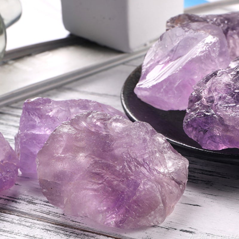 Natural Diffuser Stone Bulk Rough Amethyst Crystal Natural Raw Stones Healing Crystal Raw Stones Purple Gemstones for Healing Meditation Chakra Balance Ritual 3.5OZ - Image 3