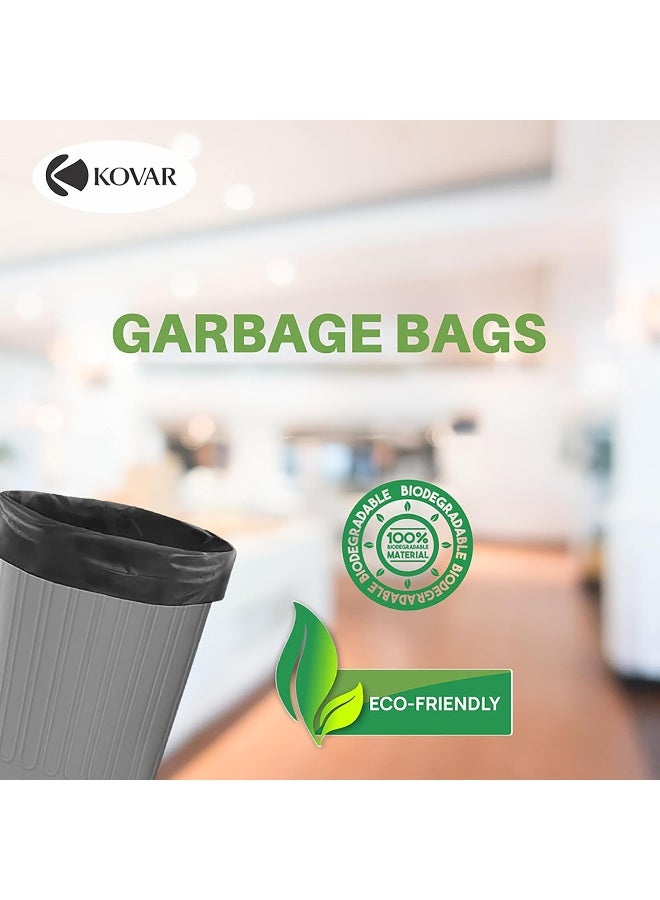 KOVAR Biodegradable & Antibacterial 75 Gallon Garbage Bags | Plastic Trash Bags | Leak-Proof Bin Bags for Wet & Dry Waste | 20 Pcs with 2-Pack Roll Set | Waste Bag for Indoor & Outdoor | 120cm x 140cm - Image 4