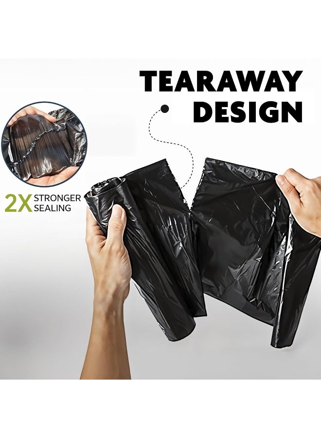 KOVAR Biodegradable & Antibacterial 75 Gallon Garbage Bags | Plastic Trash Bags | Leak-Proof Bin Bags for Wet & Dry Waste | 20 Pcs with 2-Pack Roll Set | Waste Bag for Indoor & Outdoor | 120cm x 140cm - Image 5