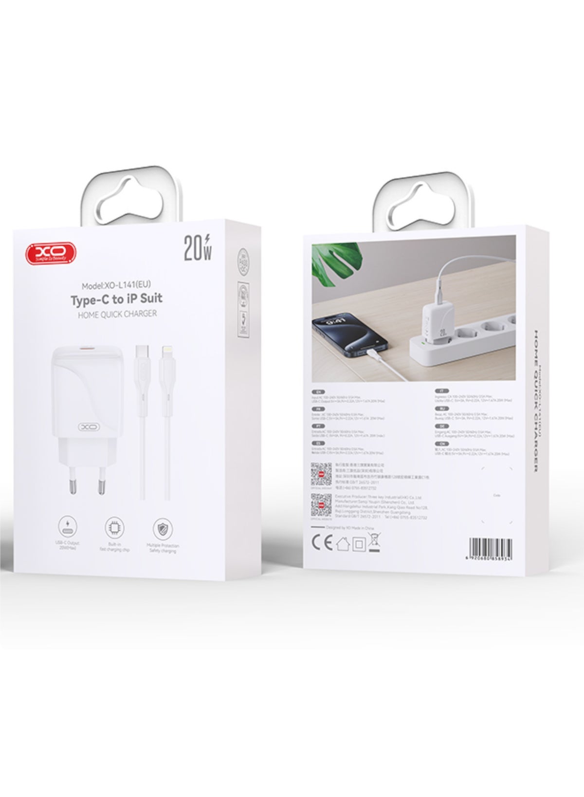 أبل Apple iPhone Lightning Fast Charger With Cable lightning 20W