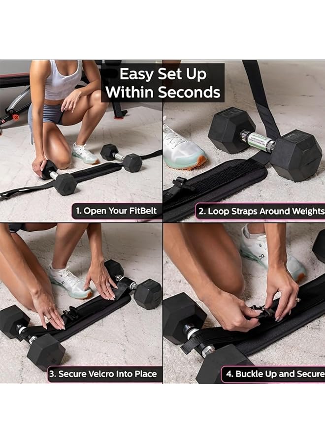 Goodern Hip Thrust Belt Comfortable Exercise Hip Push Band for Dumbbells Kettlebells Adjustable Glute Trainer with Extra Padding Enhanced Safety for Effective Glute Workouts at Home or Gym  - Image 5