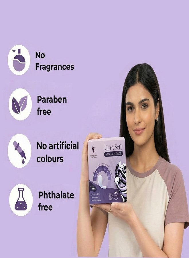 Flawsome Sanitary Pads for GIrls and Women | Rash Free Pad | Ultra Soft Pads | 100% Organic Cotton | Size-XL (Pack of 20-XL) - Image 5