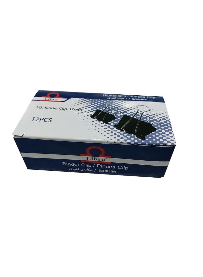 Libra Binder Clip 12 Pieces Set, 15 mm Size - Image 2