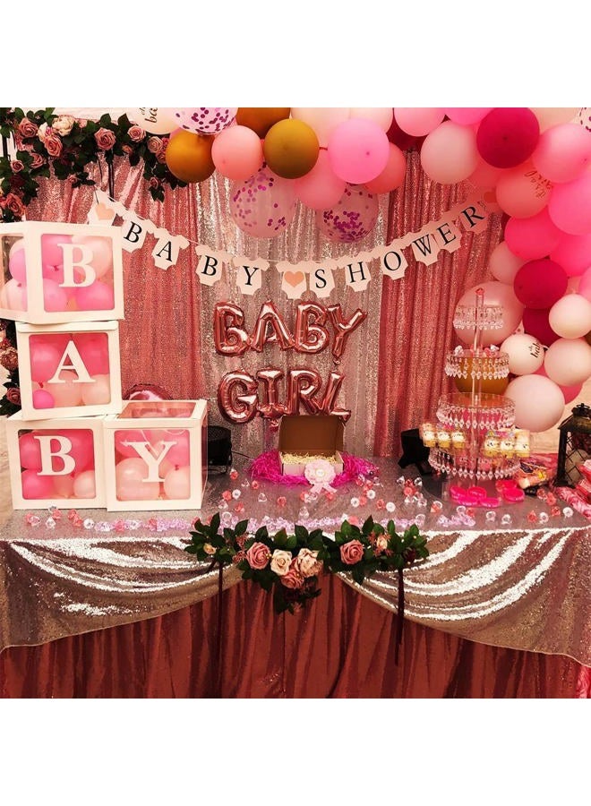 Poise3EHome Fuchsia Pink Sequin Backdrop Curtains, 4 Panels Sequin Backdrop, 2FTx8FT Sequin Curtains for Party Wedding Sequence Backdrop(Fuchsia Pink, 4 pcs-2ftx8ft) - Image 3