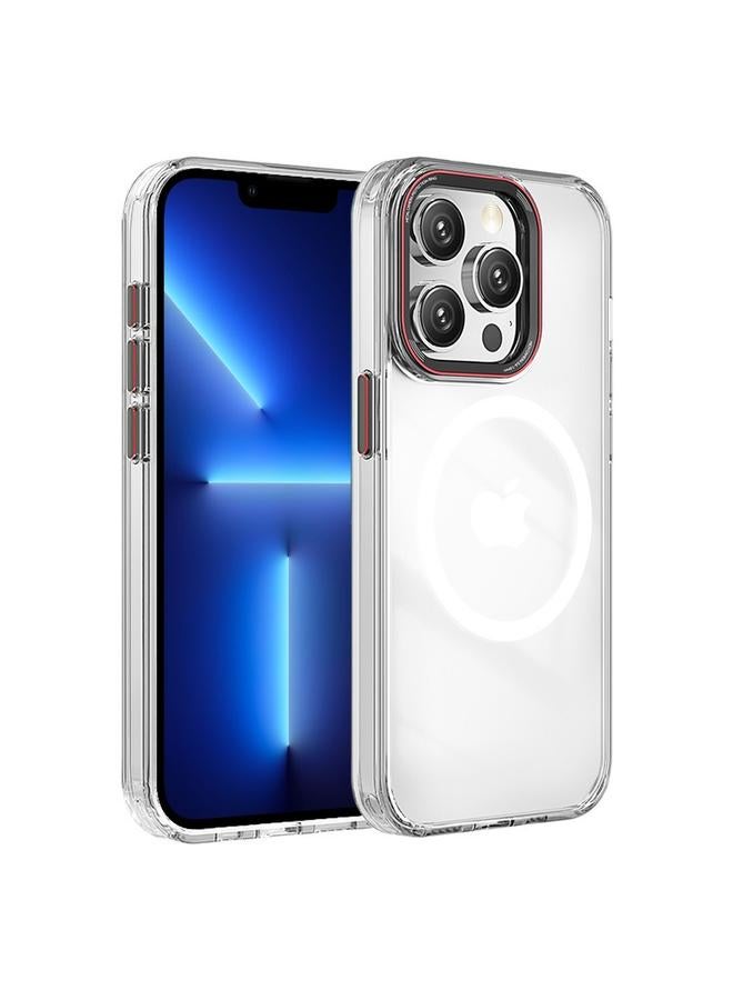 Zaboon Case For iPhone 13 Pro Crystal TPU Hybrid PC MagSafe Holder Phone Case - Image 1