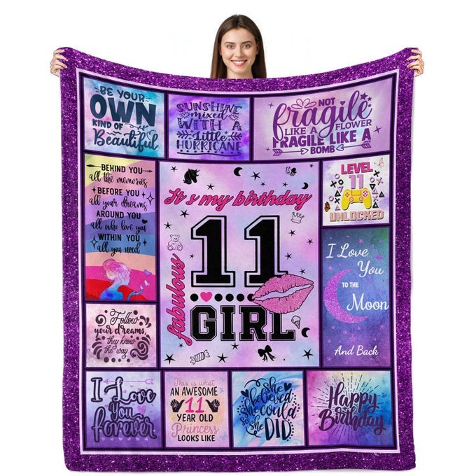 GIFTS FOR 11 YEAR OLD GIRL BLANKET 11 YEAR OLD GIRL GIFT IDEAS 11TH BIRTHDAY GIFTS FOR GIRLS 11 YEAR OLD GIRL GIFTS FOR BIRTHDAY 11TH BIRTHDAY DECORATIONS FOR GIRLS THROW BLANKET 50X60