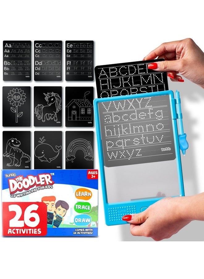 BUNMO - Doodle Board + 26 Unique Templates - Draw, Color & Write With Insertable Tracing Templates - Learn To Write Letters & Numbers - Creative Fun - Kids Drawing Tablet For Kids - Kids Drawing Board - Image 1
