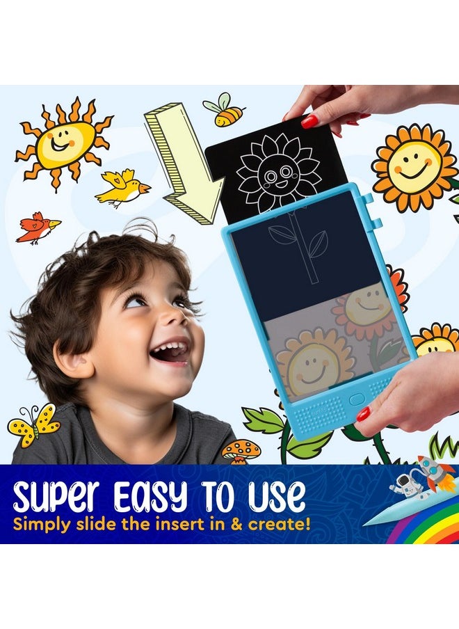 BUNMO - Doodle Board + 26 Unique Templates - Draw, Color & Write With Insertable Tracing Templates - Learn To Write Letters & Numbers - Creative Fun - Kids Drawing Tablet For Kids - Kids Drawing Board - Image 1