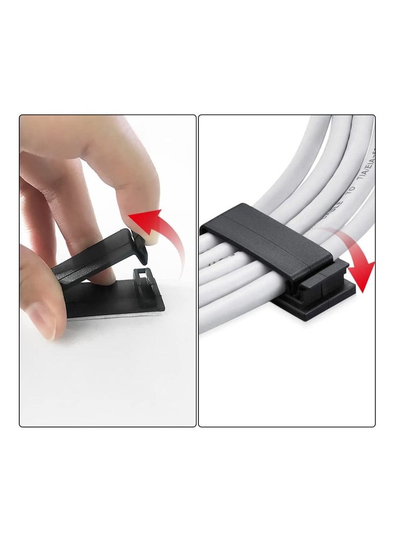 Coralblue Coralblue Cable Management Kit for Home and Office organization - The Bundle of 274 pieces includes Cable clips - Cable ties - Cable holders for Power Cord - USB and Desktop cables  - Image 3