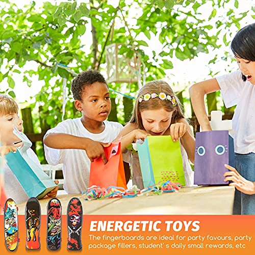 squishy 6Pcs Fingerboard, Mini Skateboard Toy for Boys, Girls and Adults, Random Desktop Decor for Finger Coordination Training, Stress Relief and Party Favors - Image 3