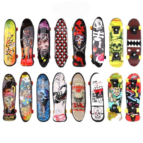 squishy 6Pcs Fingerboard, Mini Skateboard Toy for Boys, Girls and Adults, Random Desktop Decor for Finger Coordination Training, Stress Relief and Party Favors - Image 1