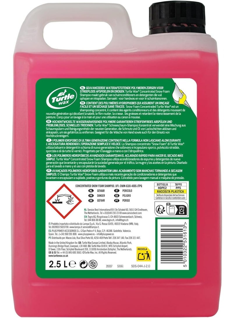 TurtleWax Concentrated Snow Foam Shampoo High-Suds pH-Balanced Car Wash Soap Designed for Professional Results with Foam Cannons and Hand Washing. - Image 3