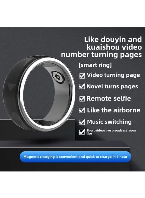 Smart Ring Remote Control For Shake Short Video Page Flip Praise Mute Novel Reading Controller Portable-Colour:Technology Ring Size 10 Finger Circumference 62.1mm