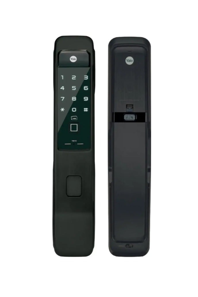 ييل قفل ذكي YMI70A للدفع والسحب _أسود_(تركيب مجاني) - Image 2