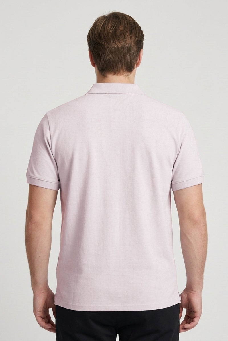 RBX Men Sportswear Fit Short Sleeve Outdoor Polo Shirt, Light Grey - Image 4