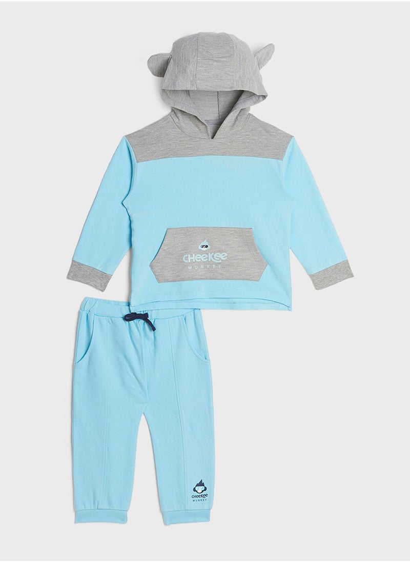 Cheekee Munkee - Kids Colour Block Hoodie - Image 1
