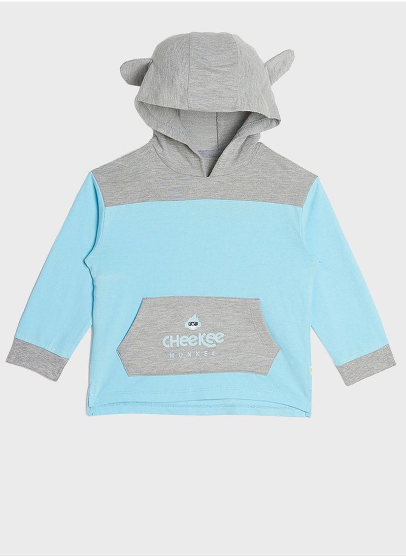 Cheekee Munkee - Kids Colour Block Hoodie - Image 1