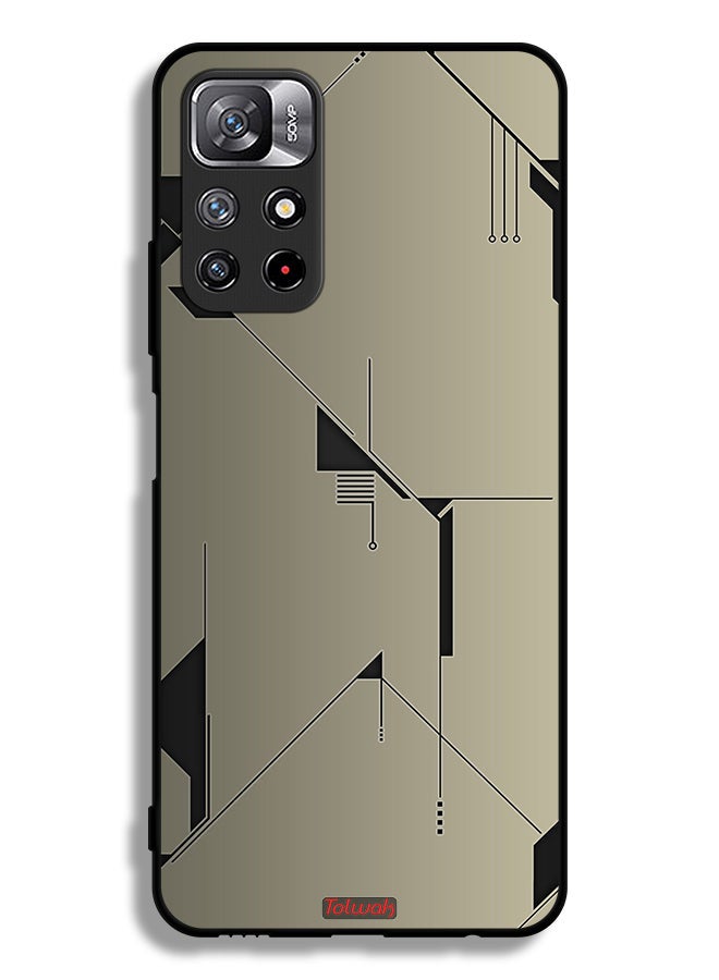 Tolwak غطاء حماية Xiaomi Redmi Note 11 4G تصميم تجريدي فني رقمي - Image 2