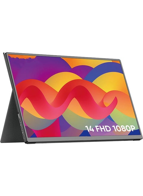 Portable Monitor, 14.0" Ultra Slim Portable Laptop Monitor FHD 1080P External Display with Dual Speakers Second Screen for Laptop PC Phone Xbox PS4/5 Switch