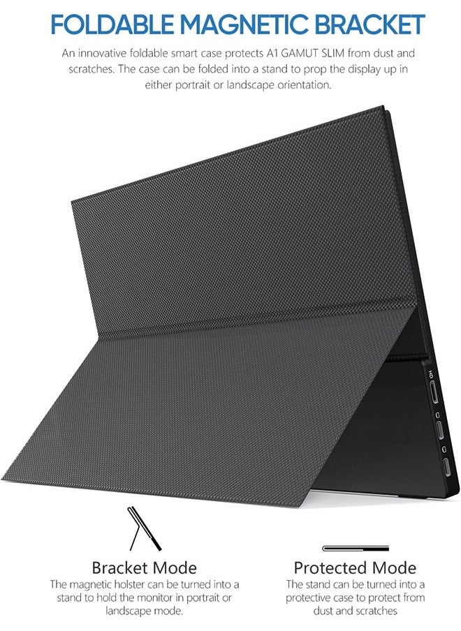Generic - Portable Monitor, 14.0" Ultra Slim Portable Laptop Monitor FHD 1080P External Display with Dual Speakers Second Screen for Laptop PC Phone Xbox PS4/5 Switch - Image 1