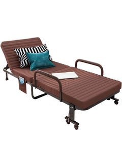 Generic Senior Folding Bed Single Bed Office Lounge Chair Lunch Bed Napping Folding Bed Accompanying Simple Portable Military Bed  - Image 2