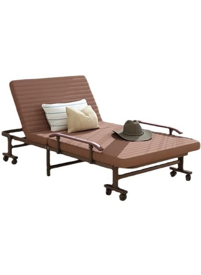 Generic Senior Folding Bed Single Bed Office Lounge Chair Lunch Bed Napping Folding Bed Accompanying Simple Portable Military Bed  - Image 3
