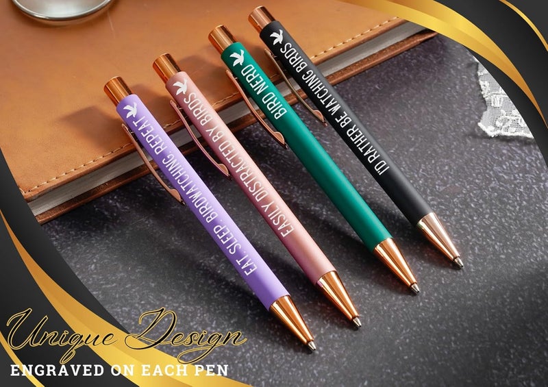 INNObeta InnoBeta Bird Watching Gifts Ballpoint Pen Set of 4  Perfect Lover Gift Idea for Women on Birthday and Christmas - Image 2
