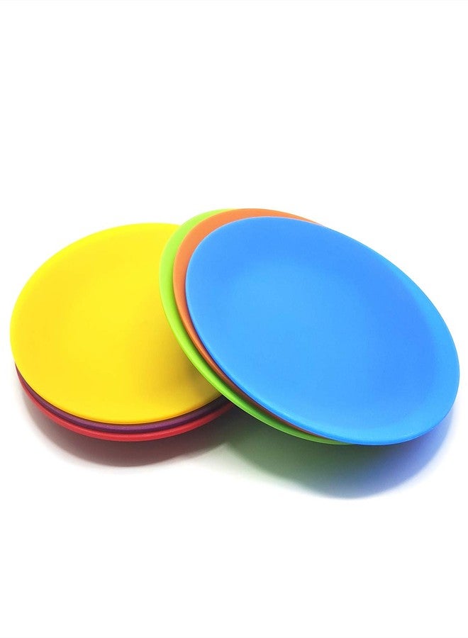 KOXIN-KARLU 10-inch Dinner Plates, Reusable Plastic Plates for Picnic, Set of 12 Multicolor - Image 5