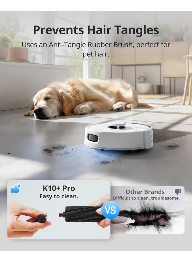 SwitchBot K10+ Pro Robot Vacuum Self Emptying for 90 Days Hands-Free, Super Quiet Mini Robotic Vacuum Cleaner with High Suction Power - Image 5