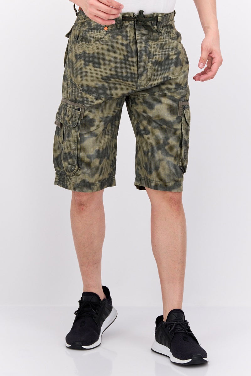 CROSSHATCH Men Regular Fit Camouflage Cargo Shorts, Multicolor - Image 1
